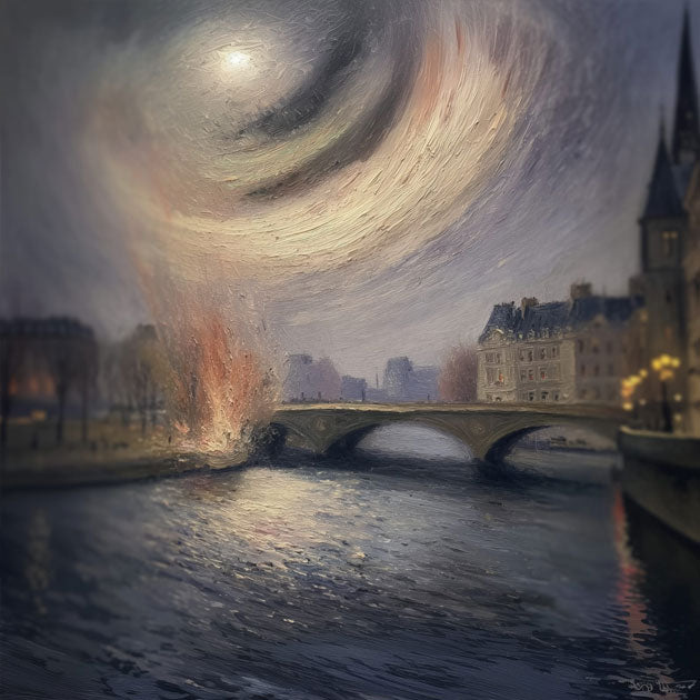 Age of Surveillance, an original oil painting by Daniel Stara