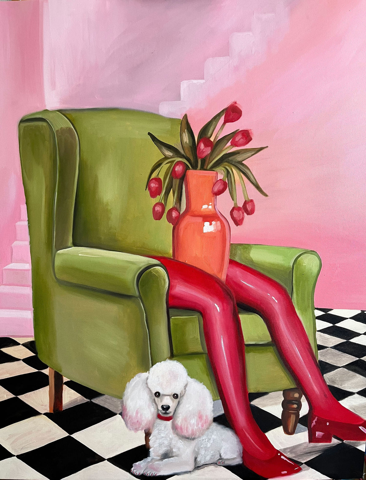 La Espera, an original oil painting by Mónica Loya — Art of NOMA