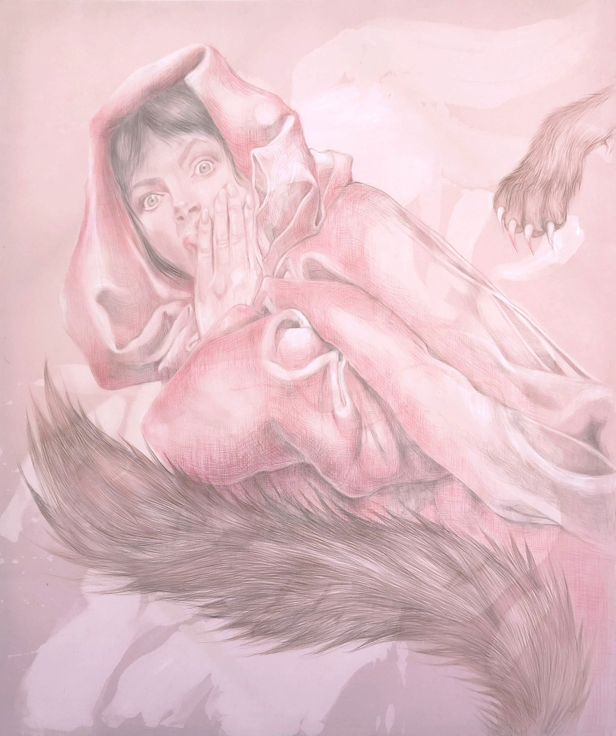 Little Red Riding Hood, an original painting by Pia Dehne — Art of NOMA