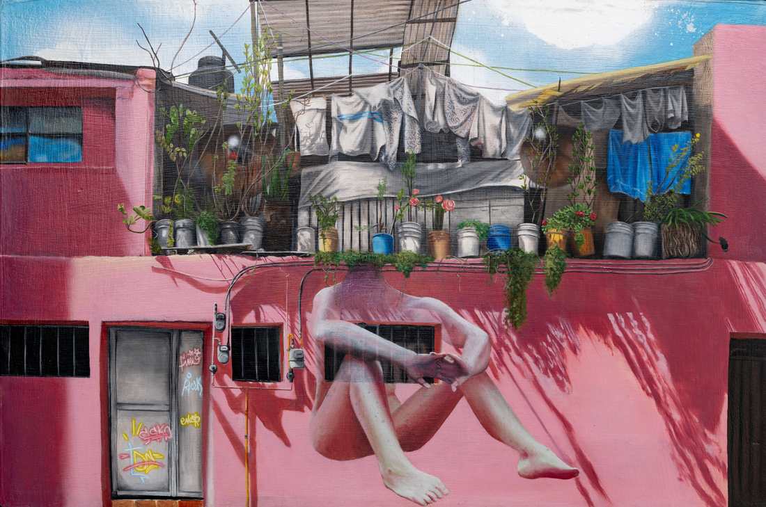 Voyeur, an original oil painting by Alexandra Connolly