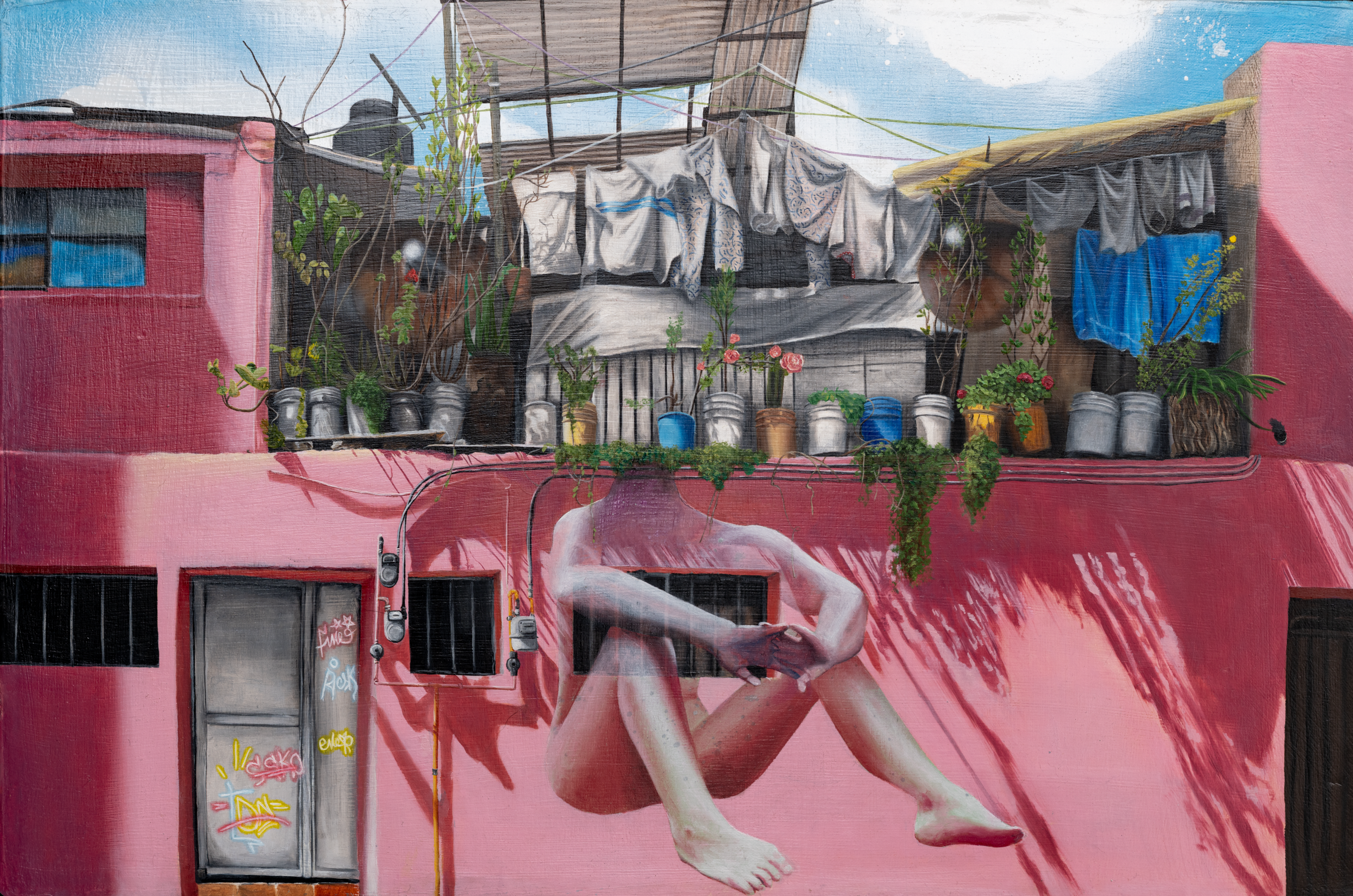 Voyeur, an original oil painting by Alexandra Connolly