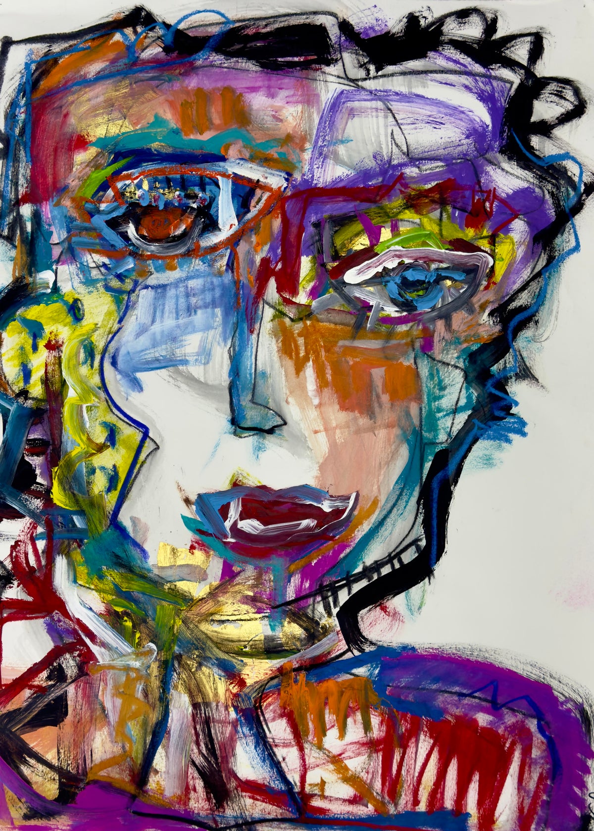 Untitled II, an original mixed-media work on paper by Giselle Fenig — Art of NOMA