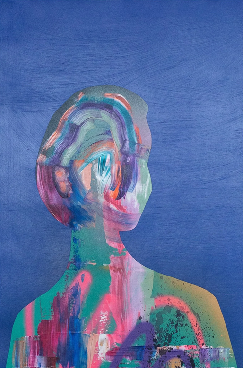 At The Alter Of The Sun by Gareth Stehr acrylic and aerosol painting