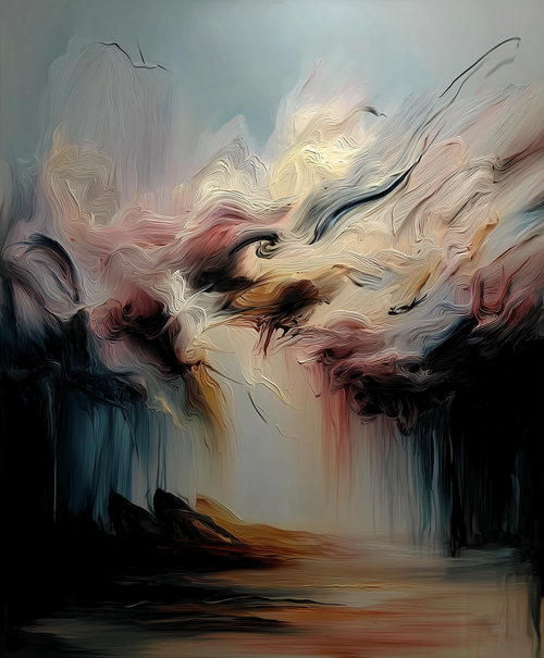 Automnes et fantômes 3 by Pénélope Barbier oil painting on canvas