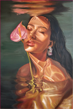 Between the Bloom Original Oil Painting by Katherine Gutt