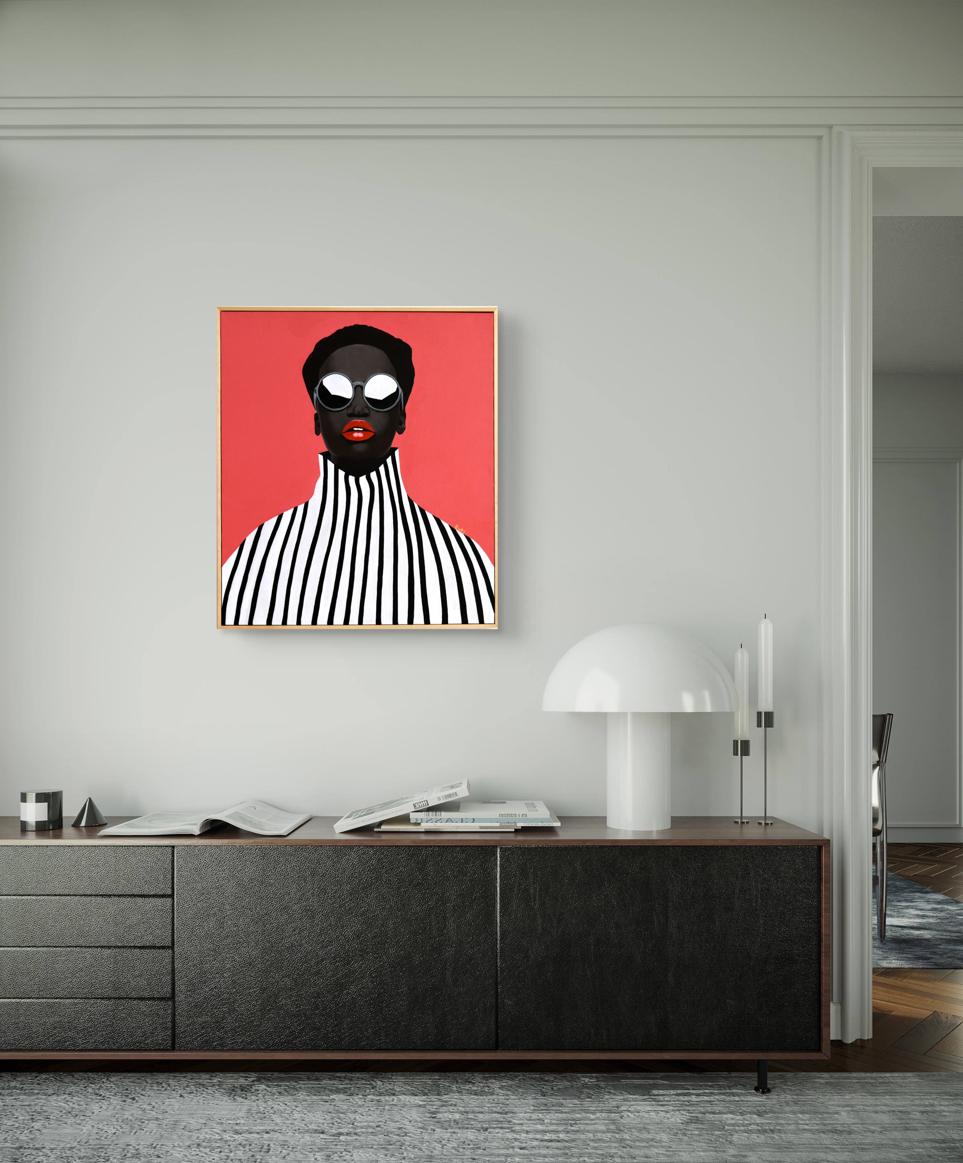 Black & White by Roti Martínez Unique Acrylic Painting