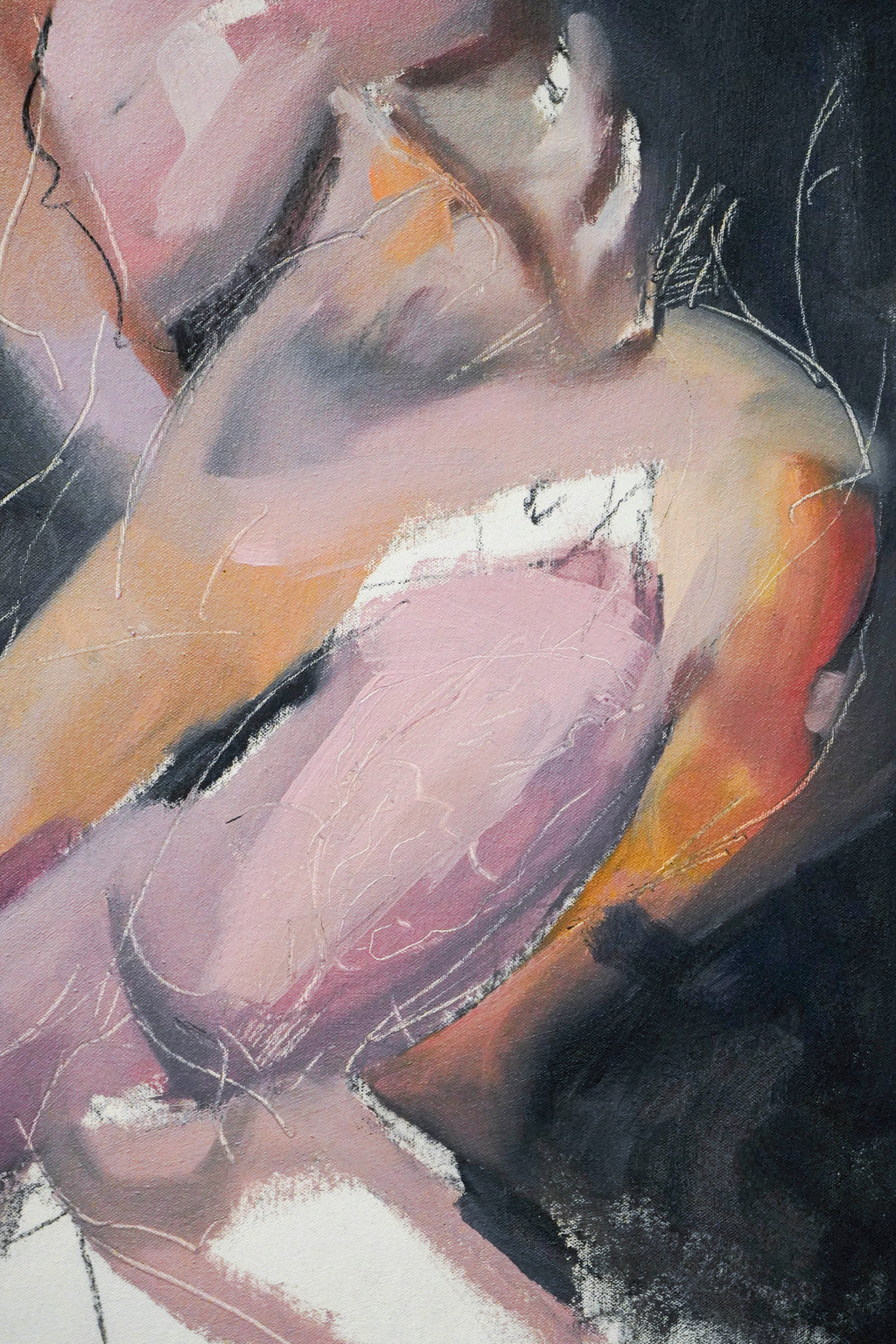Bound by Alyssa Tang oil and charcoal painting on canvas