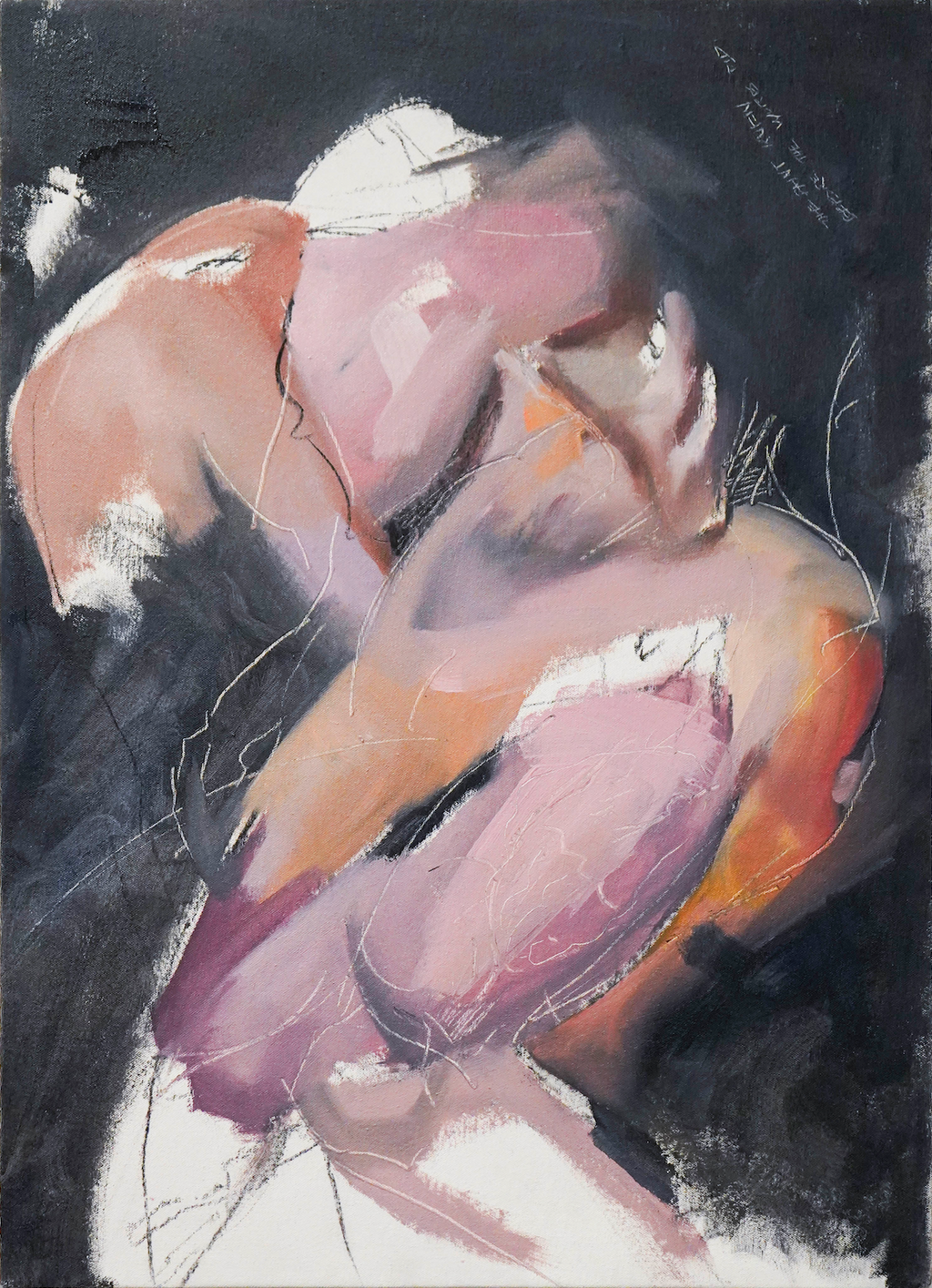 Bound by Alyssa Tang oil and charcoal painting on canvas