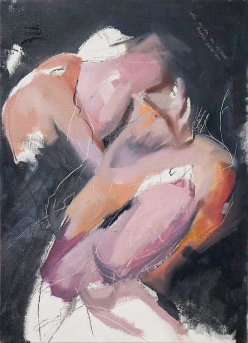 Bound by Alyssa Tang oil and charcoal painting on canvas