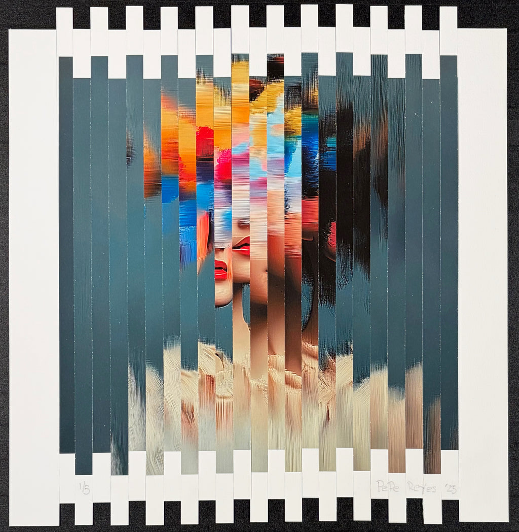 CD7001 by Pepe Reyes limited-edition rollage print on Hahnemühle paper