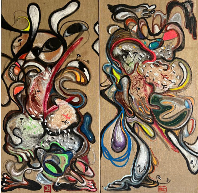 Caballero del Tiempo, painting by Raúl Cerrillo — Art of NOMA