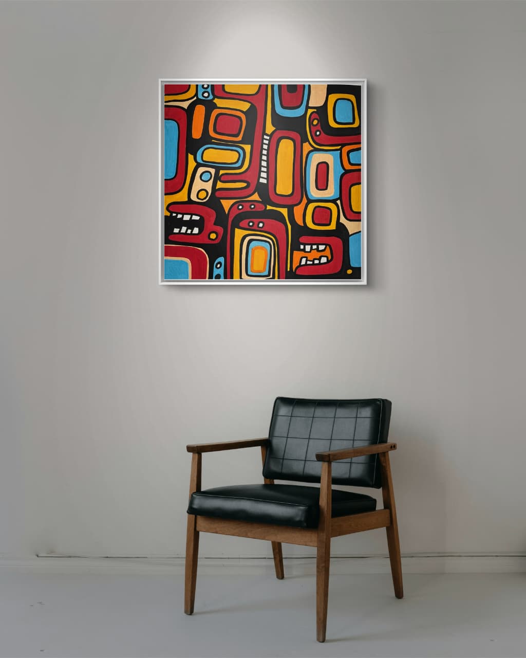 Cells and Animals by Daniel de Polignac acrylic painting on canvas