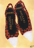 Chanel Leopard Print Artwork by Natasha Joseph acrylic and oil pastel on paper