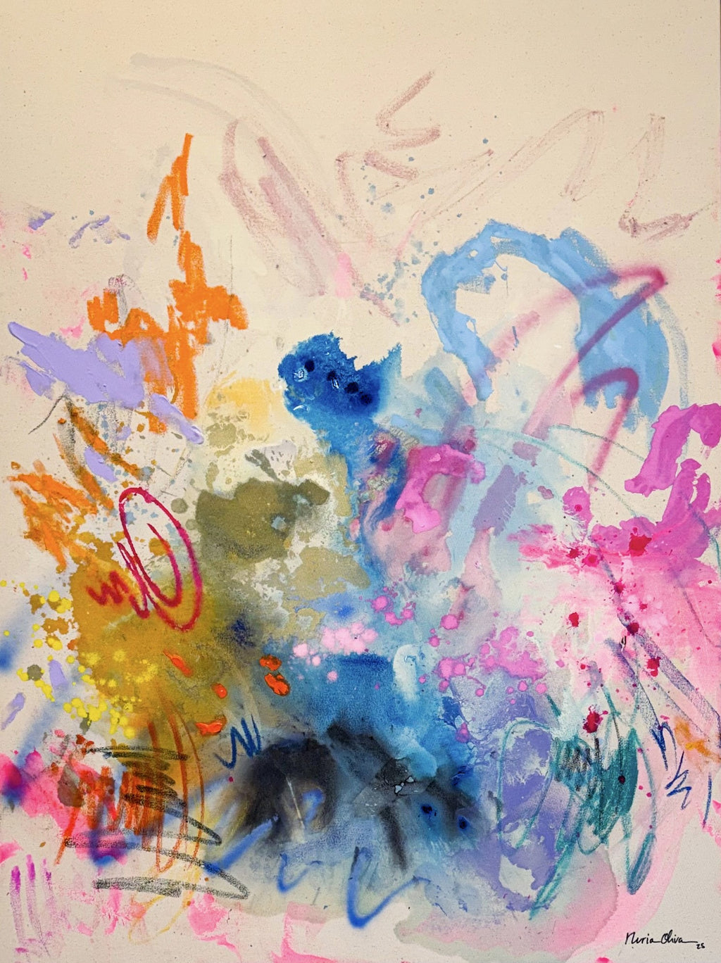 Desde el cielo, painting by Nuria Oliva — Art of NOMA