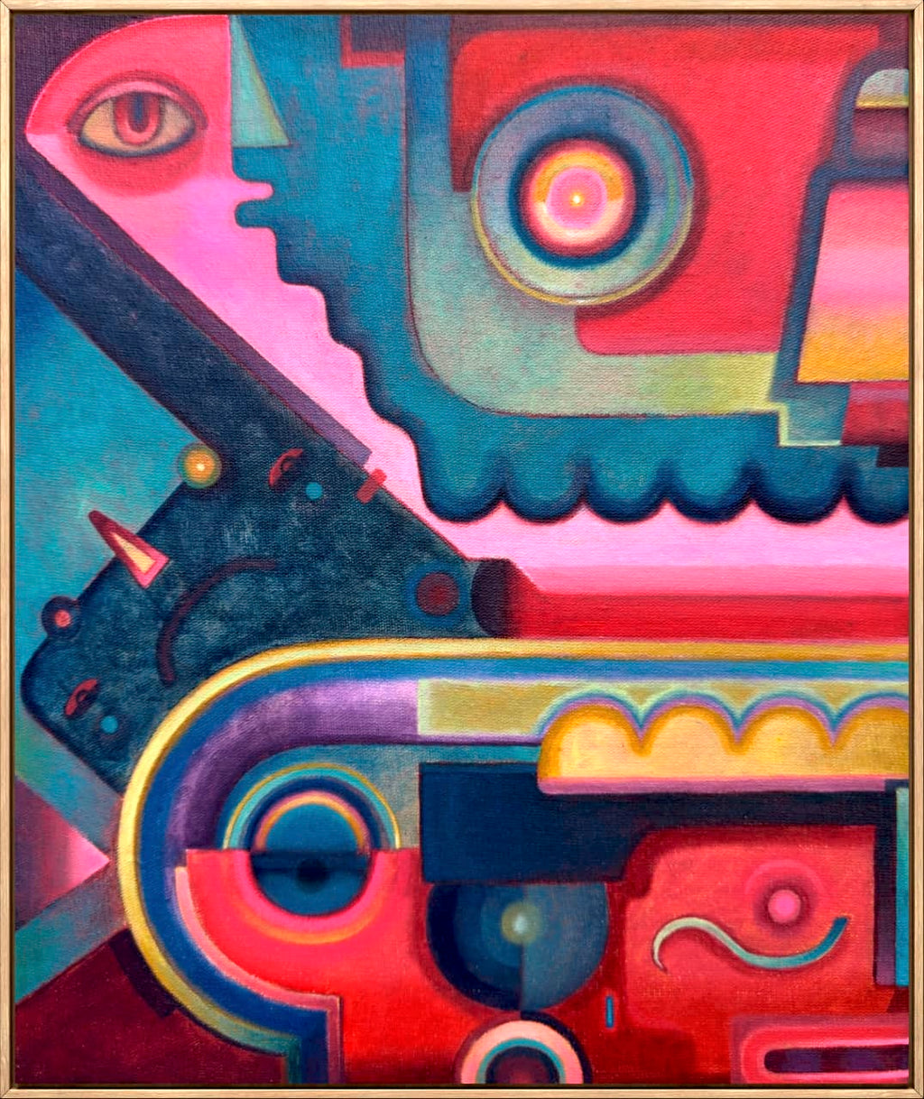 En Construcción original acrylic painting by Jorge Tellaeche on canvas
