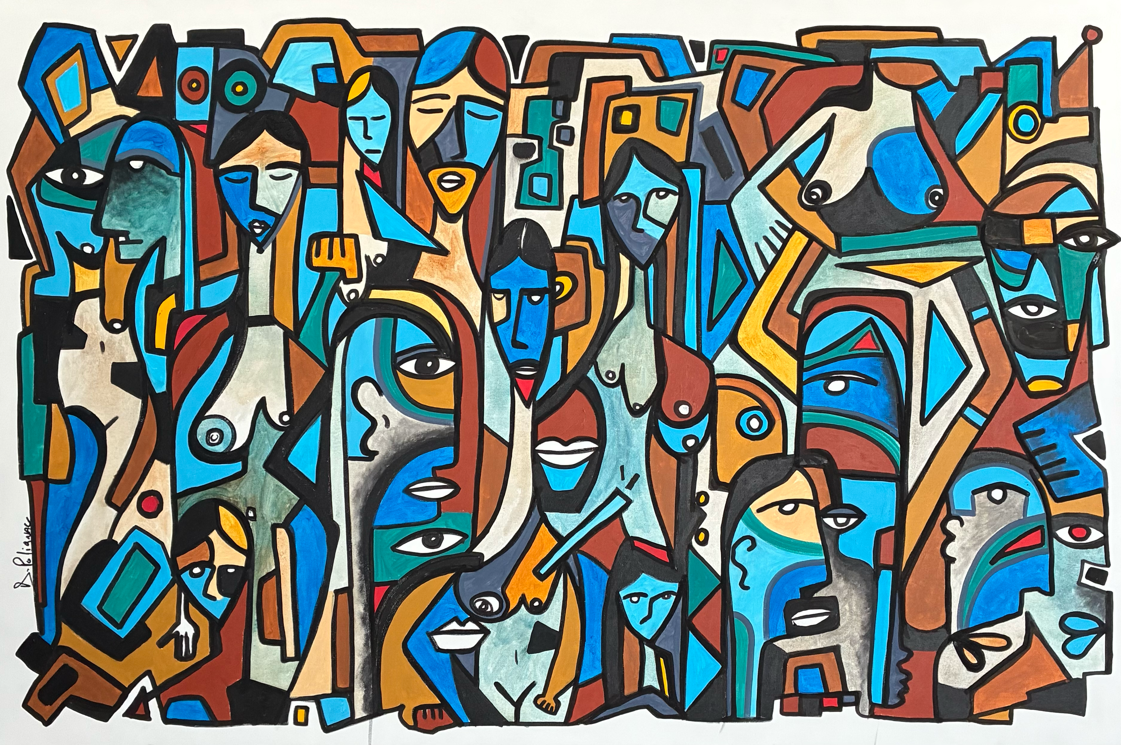 Gender Decomposition by Daniel de Polignac acrylic painting on canvas