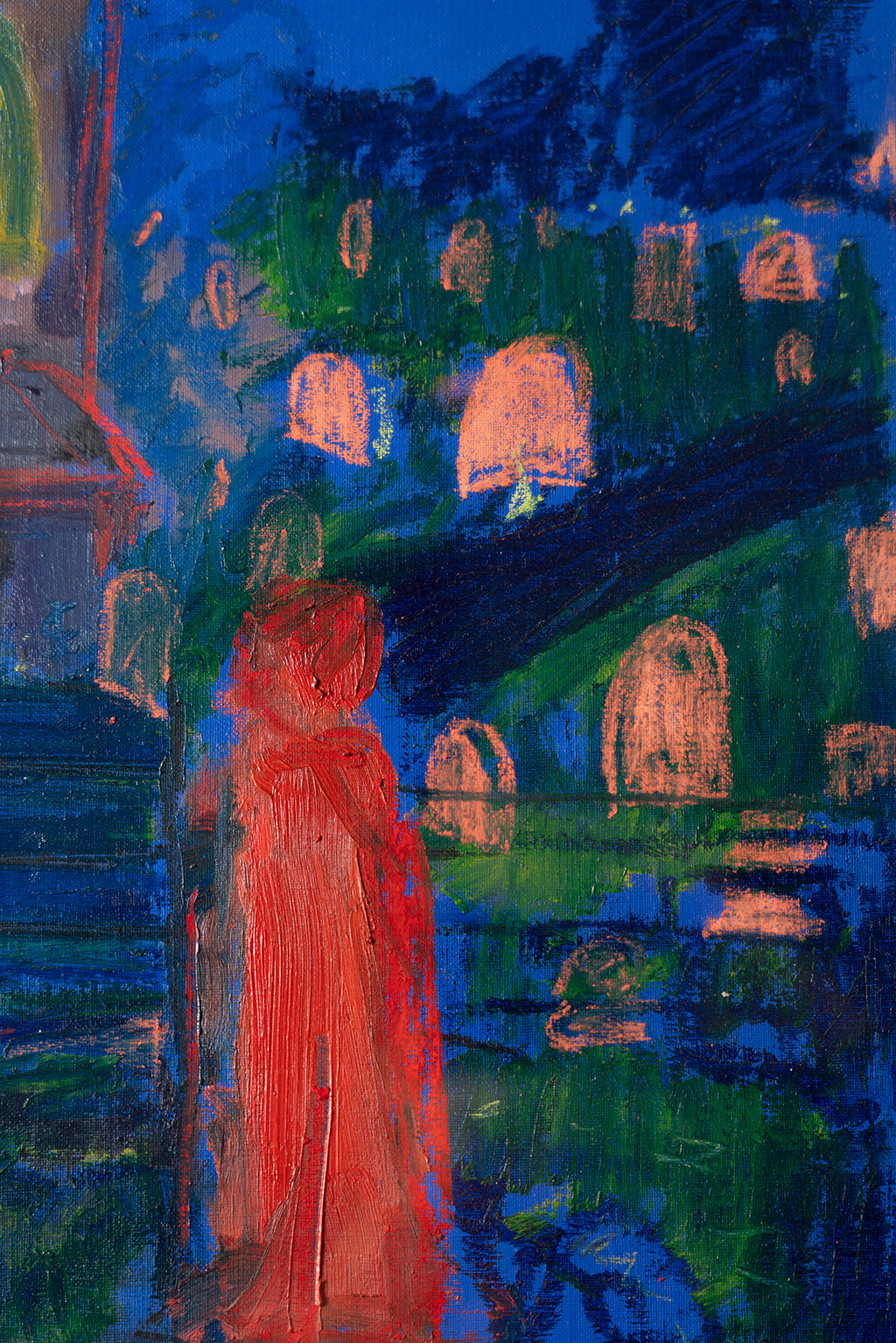 The Graveyard Book by Tori Pounds mixed-media painting on canvas
