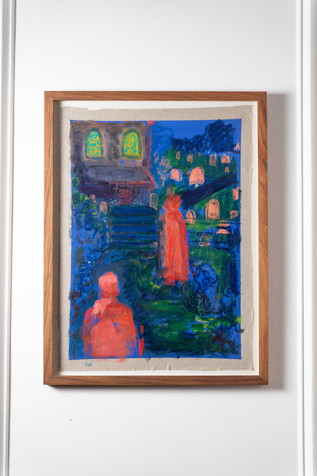 The Graveyard Book by Tori Pounds mixed-media painting on canvas