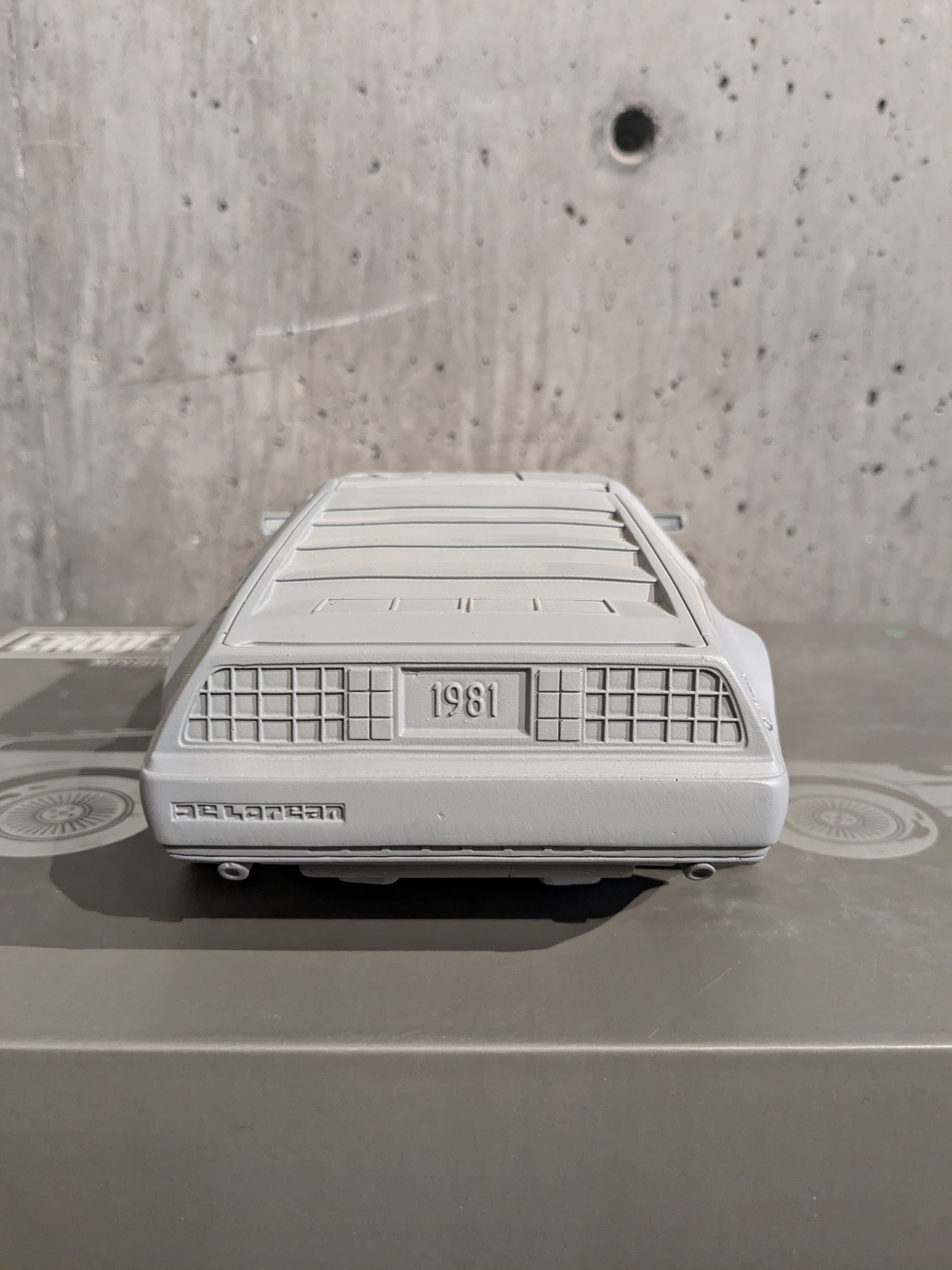 Eroded DeLorean (Gray) by Daniel Arsham