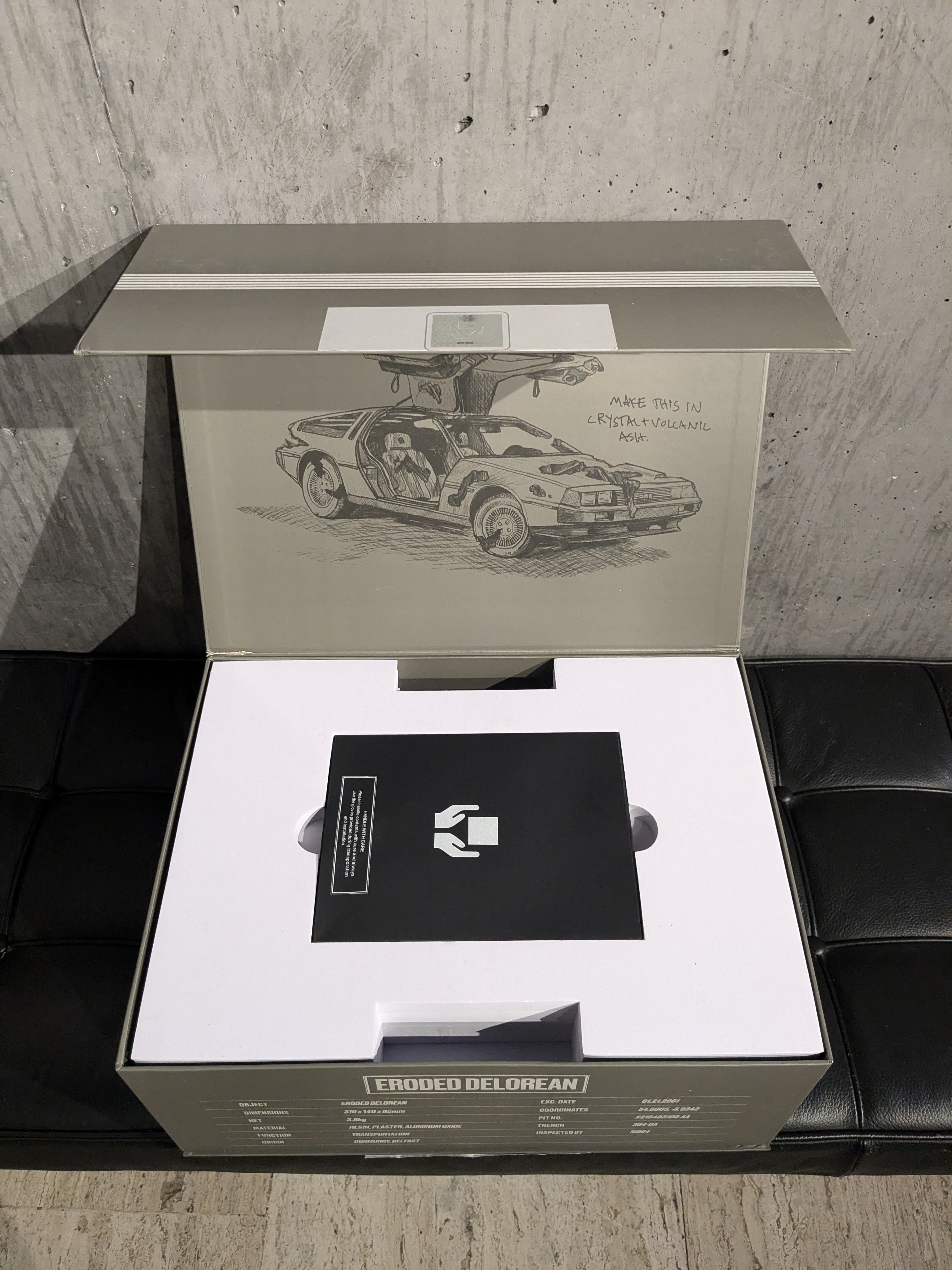 Eroded DeLorean (Gray) by Daniel Arsham
