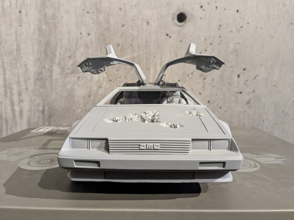 Eroded DeLorean (Gray) by Daniel Arsham