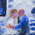 Kissers by Tori Pounds oil painting on canvas