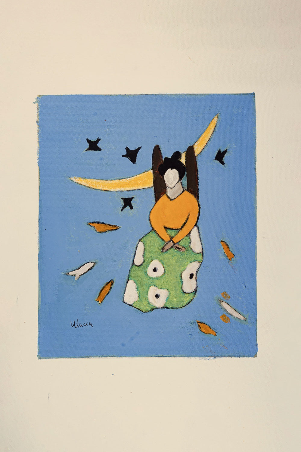 La Mujer y la Luna by Paloma Ulacia Original Artwork