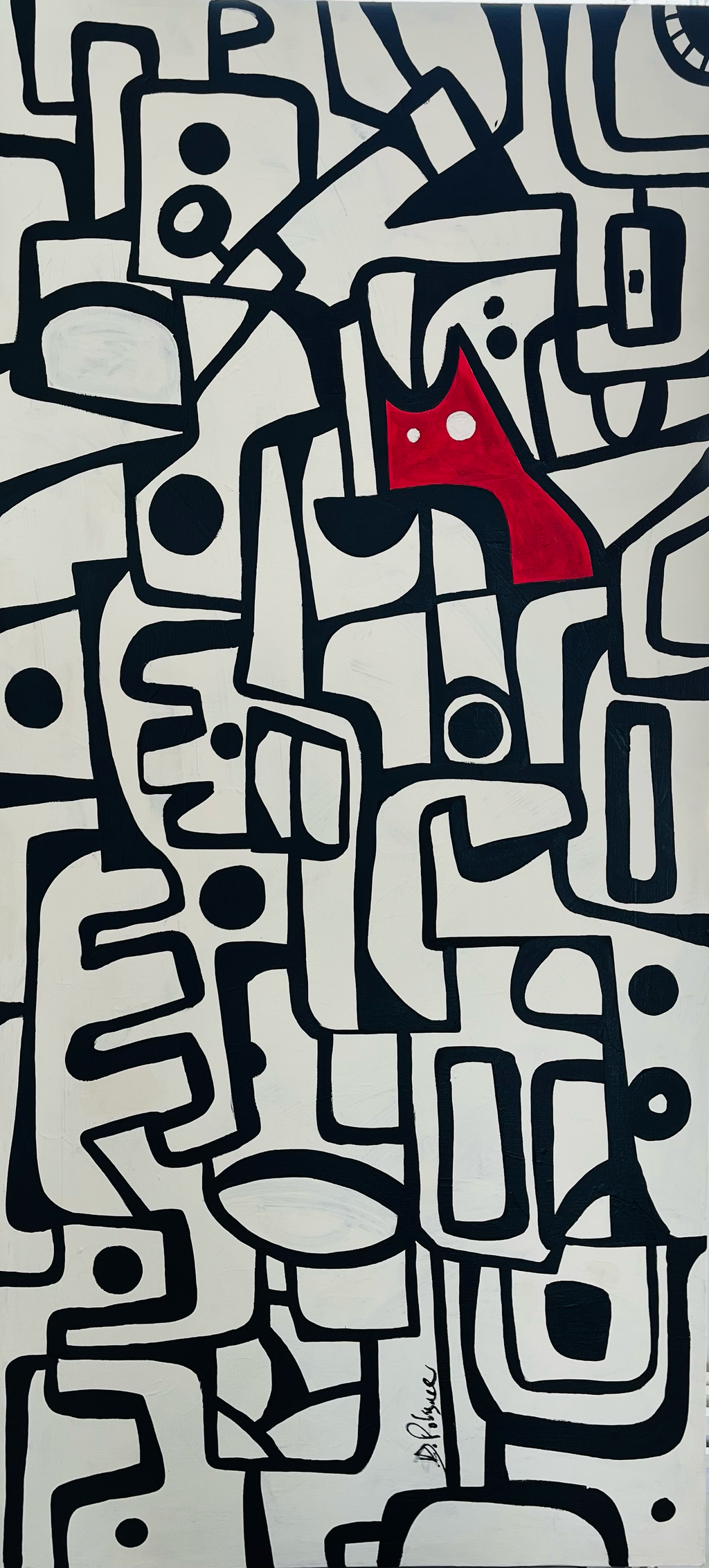 Le Président by Daniel de Polignac acrylic painting on canvas