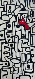 Le Président by Daniel de Polignac acrylic painting on canvas