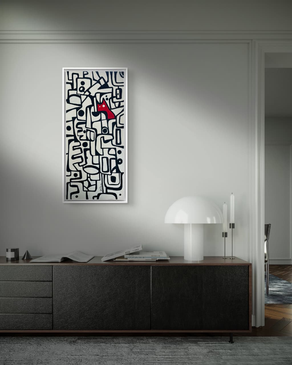 Le Président by Daniel de Polignac acrylic painting on canvas
