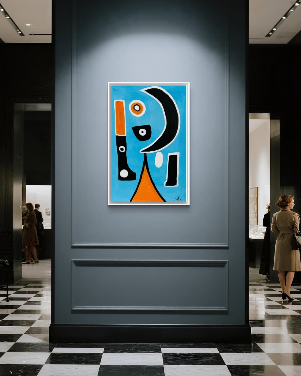 Lonely Night by Daniel de Polignac acrylic painting on canvas