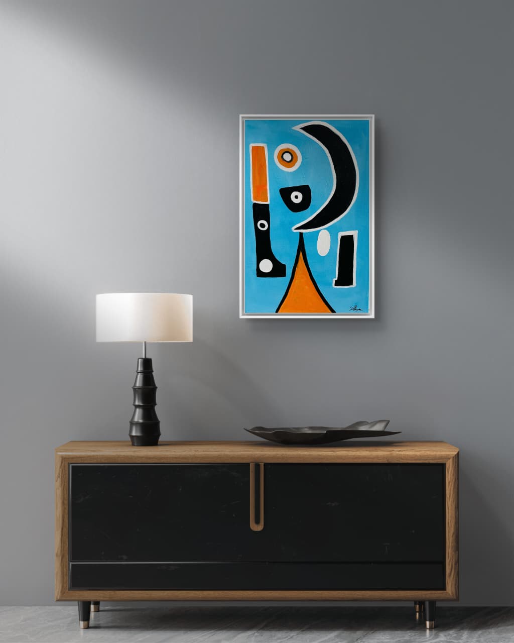 Lonely Night by Daniel de Polignac acrylic painting on canvas