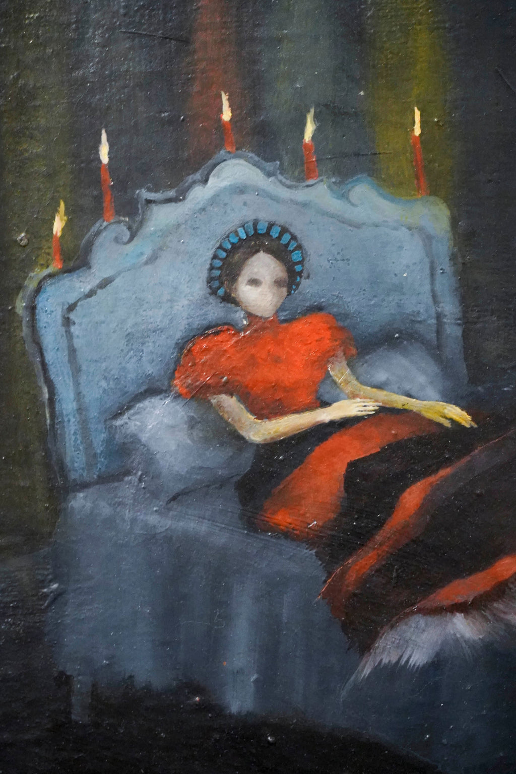 Magi original oil painting by Tamar Sulakvelidze on fabric