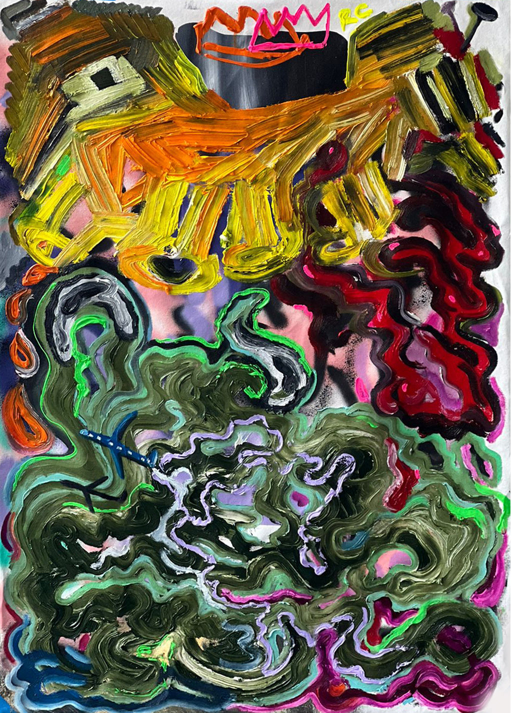 Navigate into the Deep 1, painting by Raúl Cerrillo — Art of NOMA