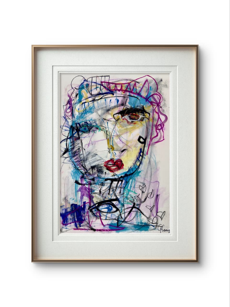 Ojo Interior by Giselle Fenig Unique Mixed Media Artwork