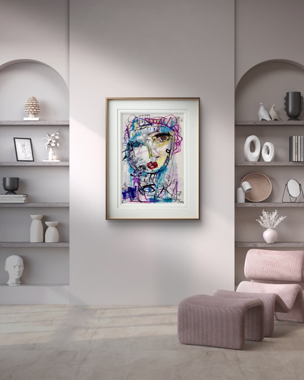 Ojo Interior by Giselle Fenig Unique Mixed Media Artwork