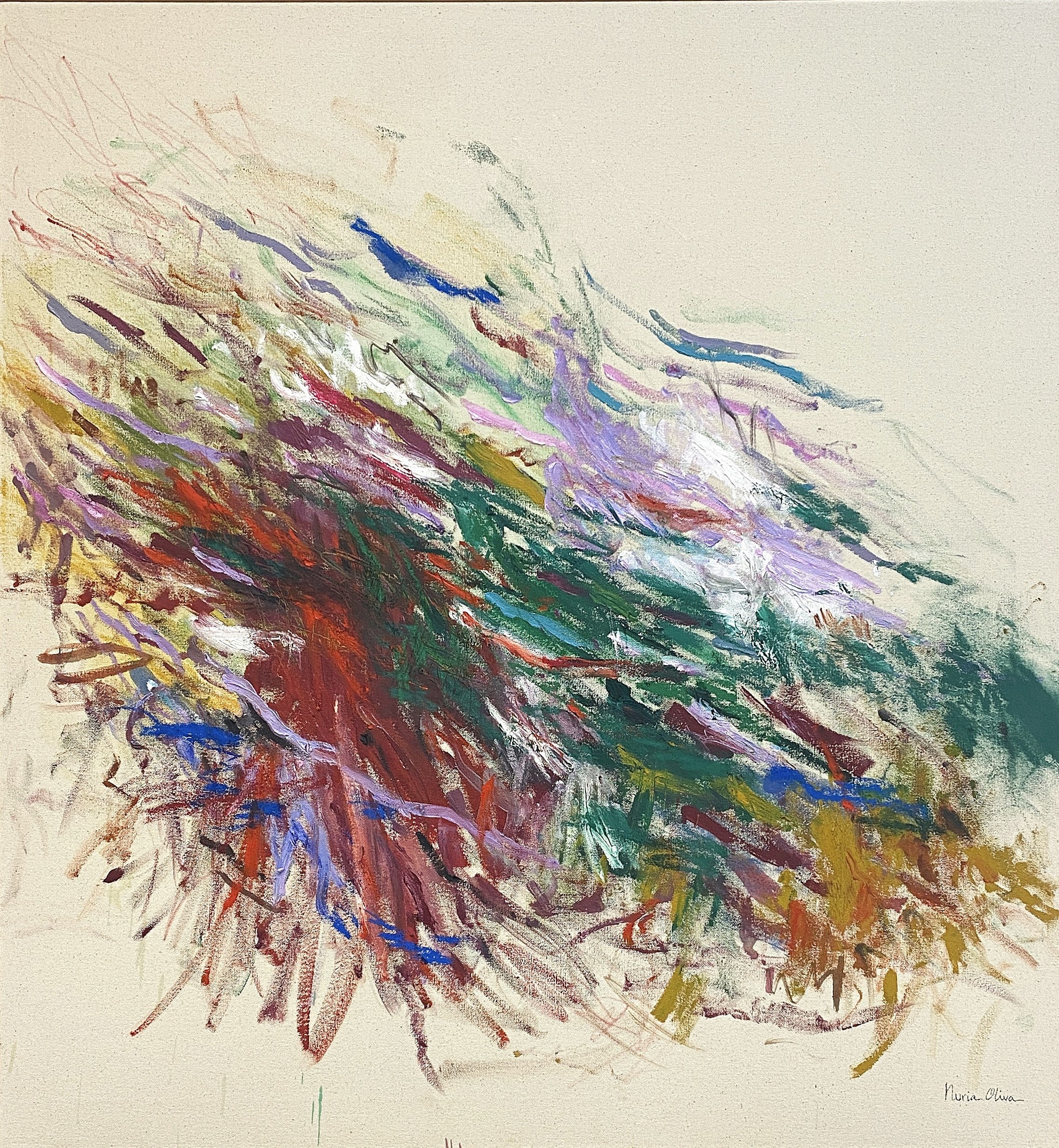 Recolectar y cocinar con la Abuela Original Oil Painting by Nuria Oliva