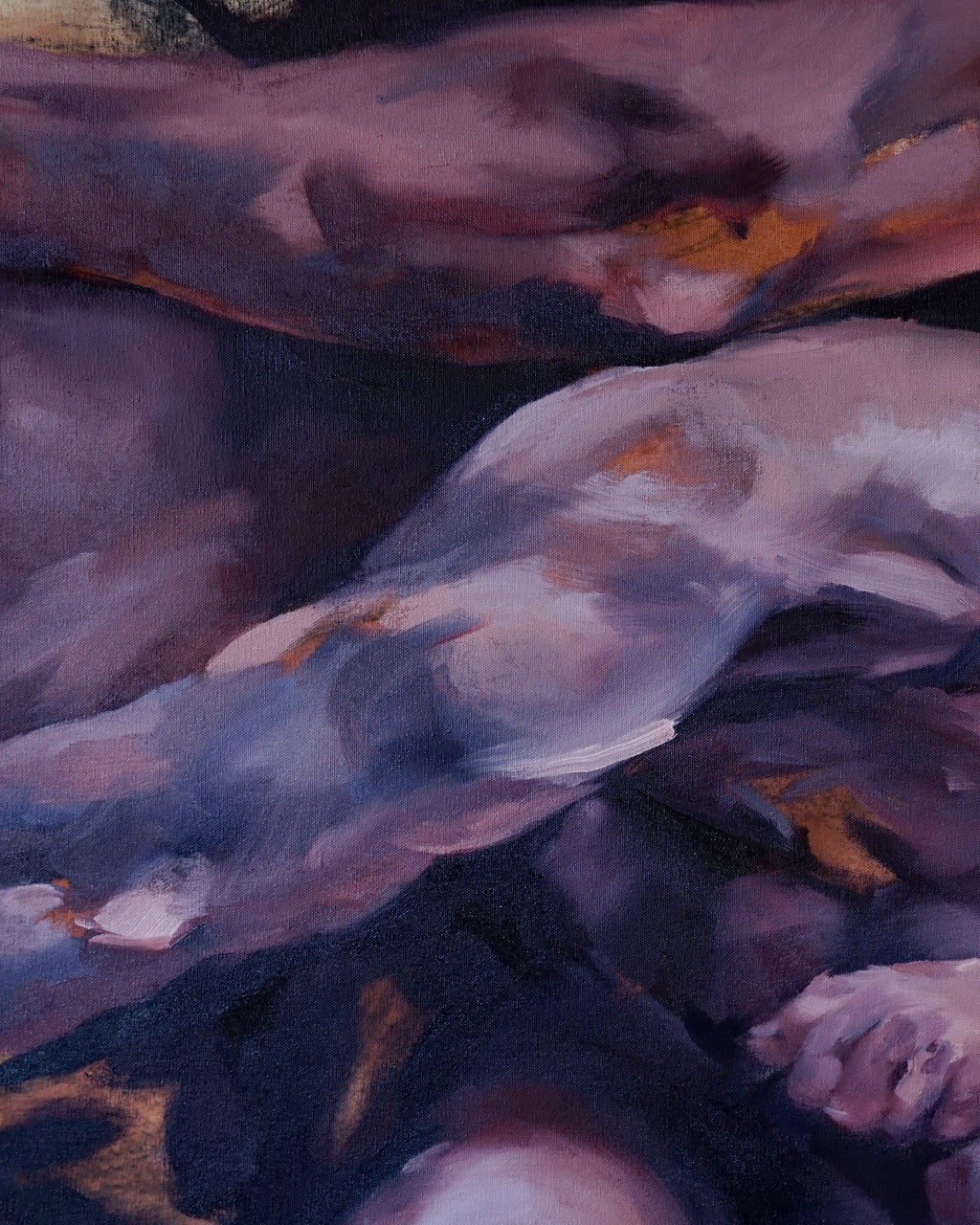 Race by Alyssa Tang oil and charcoal painting on canvas