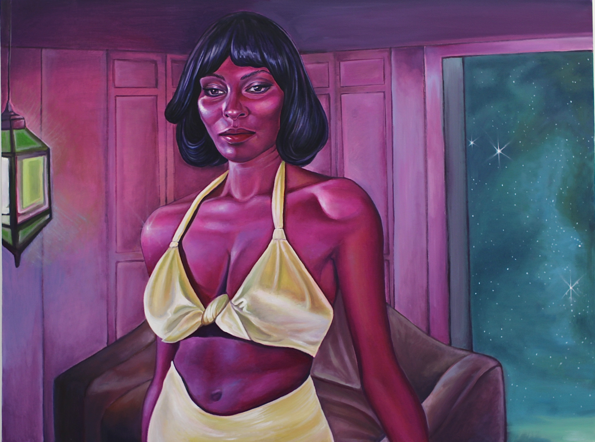 The Green Door by Lanise Howard Unique Oil Painting