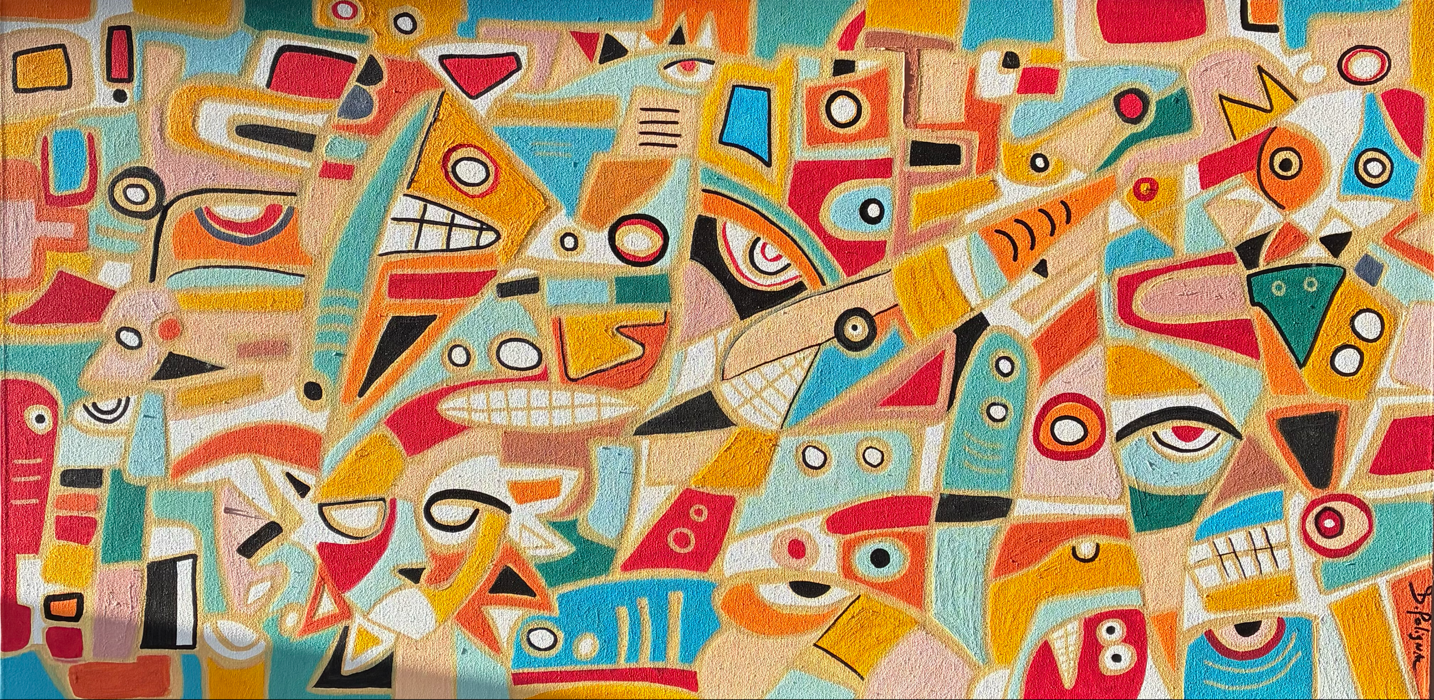 King of the Jungle by Daniel de Polignac acrylic painting on canvas