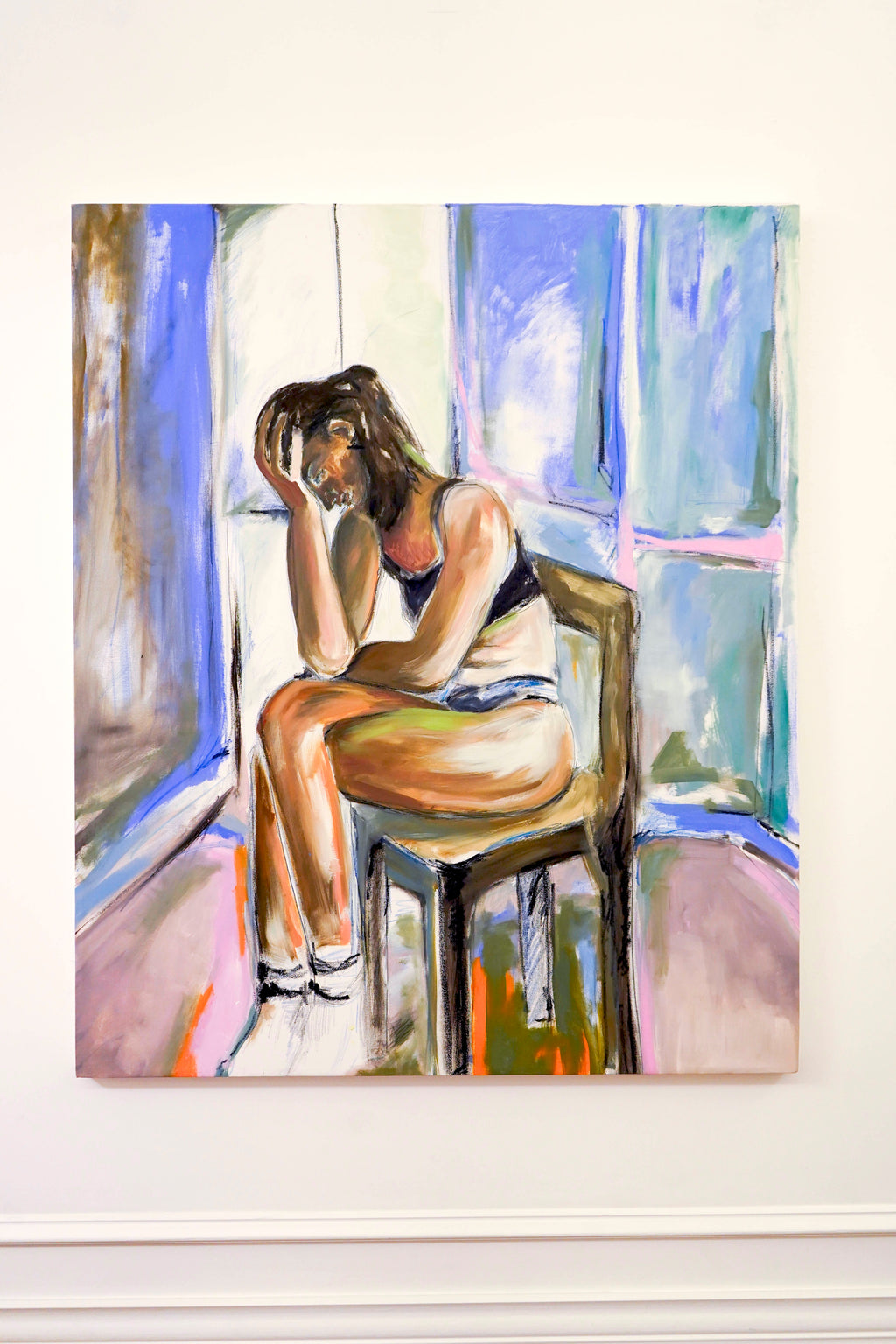 Self Portrait Mexico by Tori Pounds mixed media painting on canvas