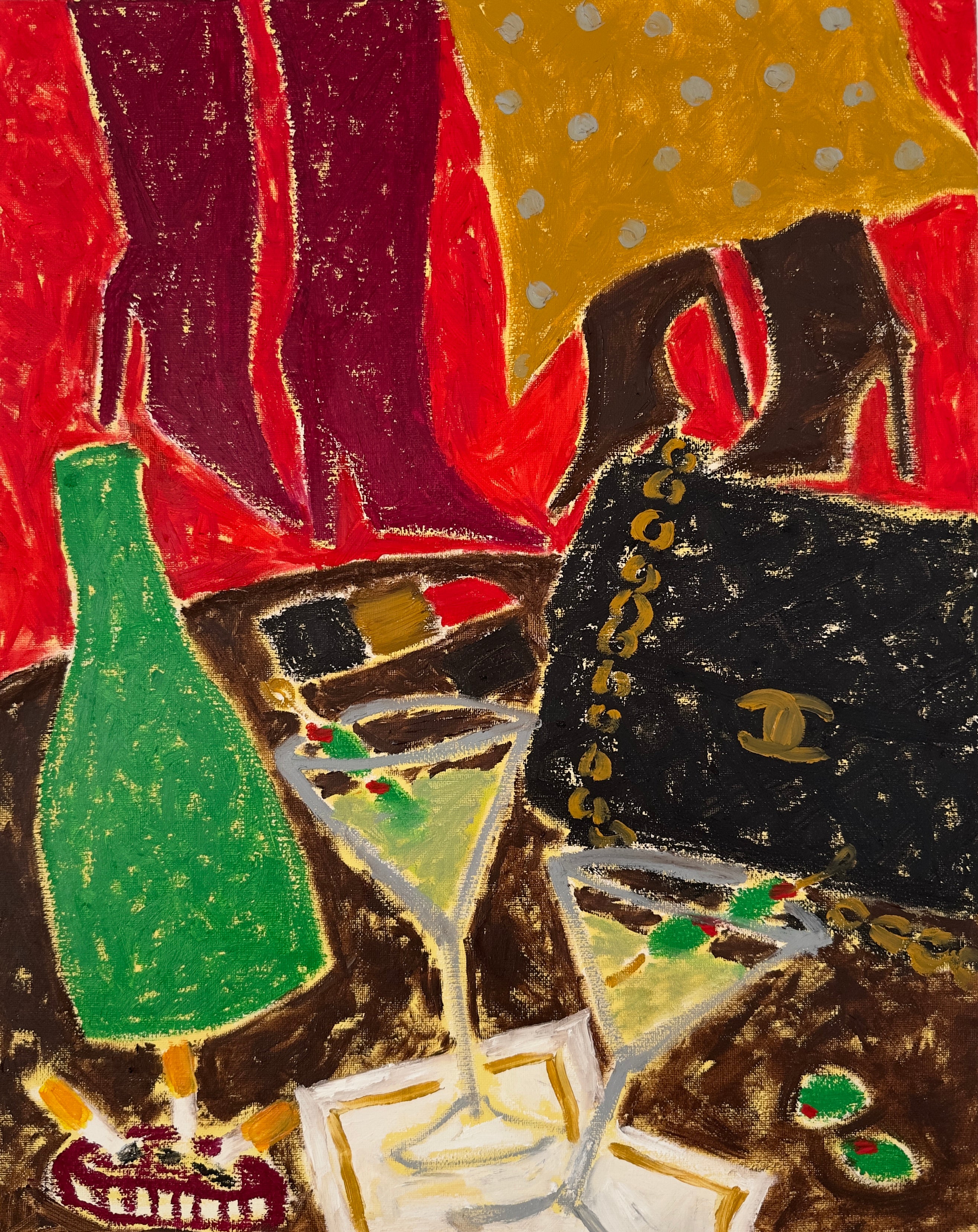 Shaken, Not Stirred Artwork by Natasha Joseph oil painting on canvas