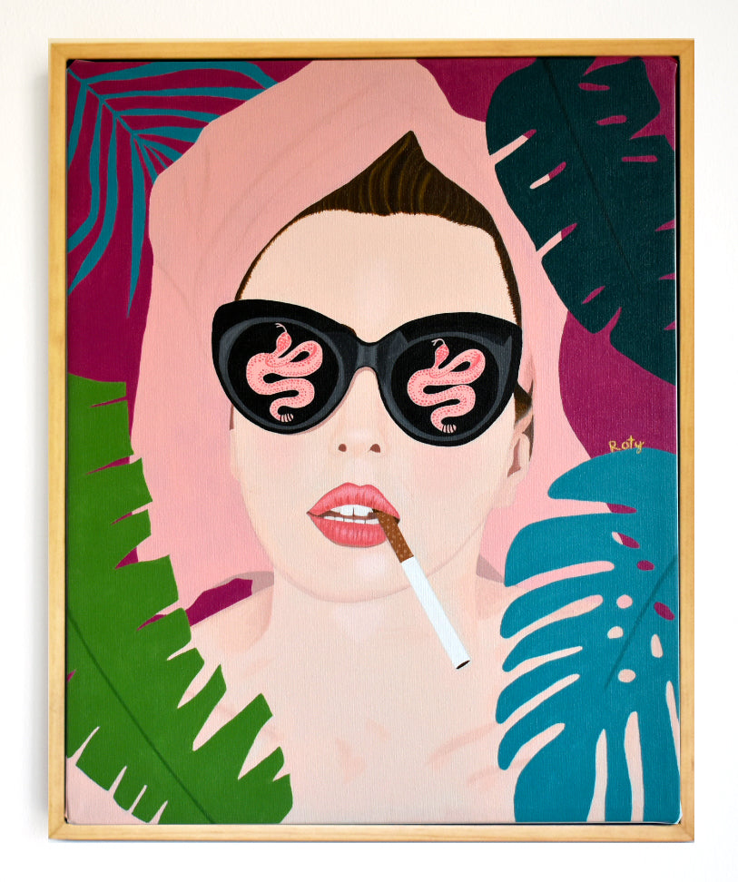 Snakes by Roti Martínez Unique Acrylic Painting