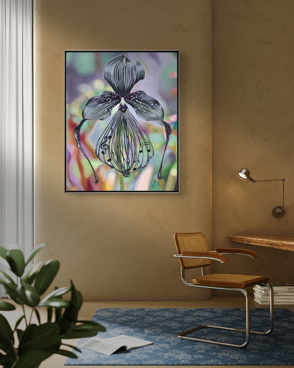 Spider and I by Pia Dehne Original Contemporary Oil Painting