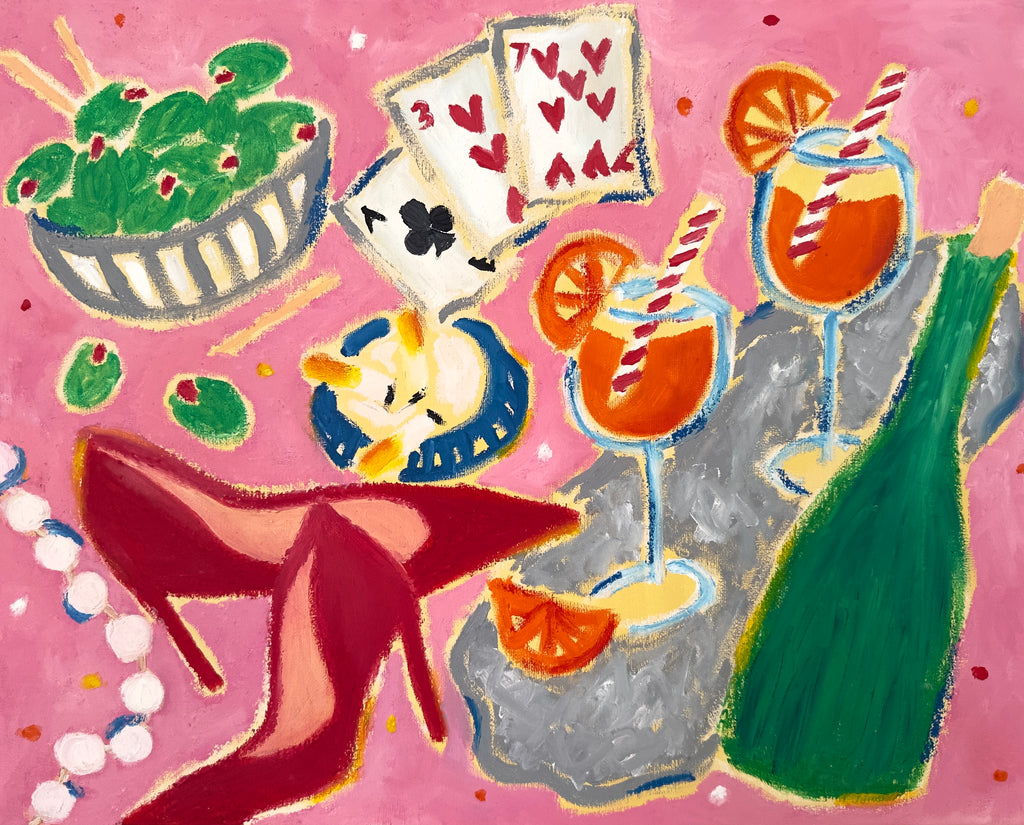 Summer Soirée Artwork by Natasha Joseph oil painting on canvas