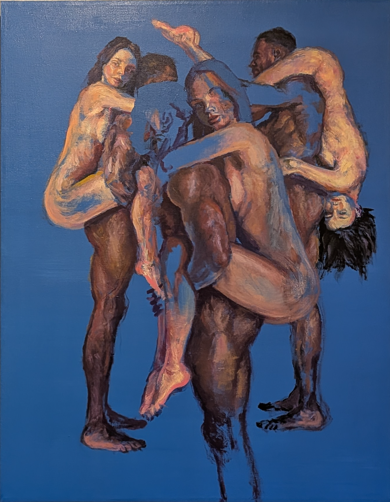 Tendre Complicité II Original Painting by Karlos Ibarra