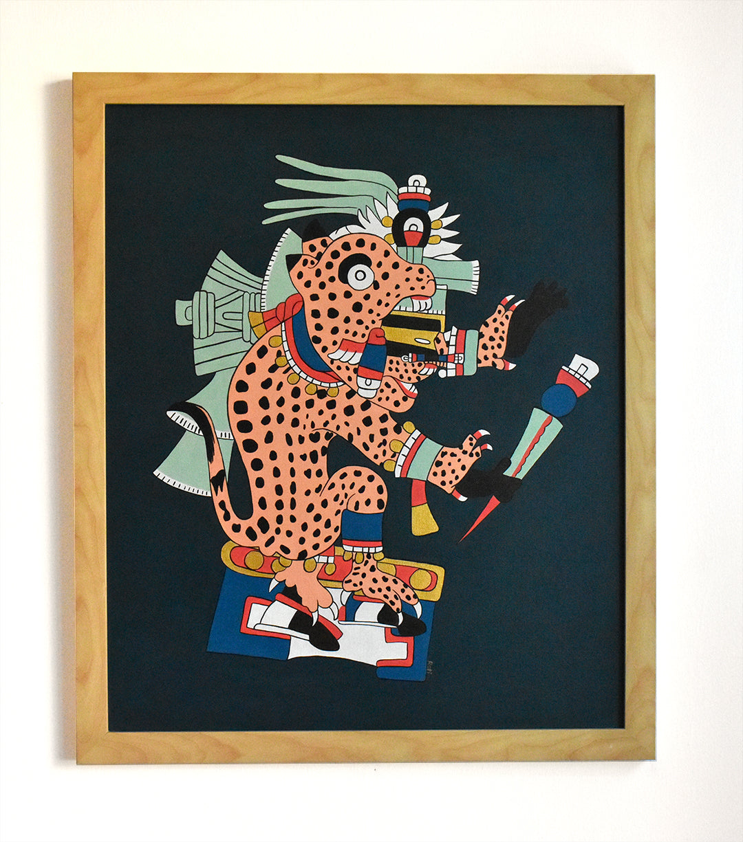 Tepeyollotl by Roti Martínez Unique Acrylic Painting