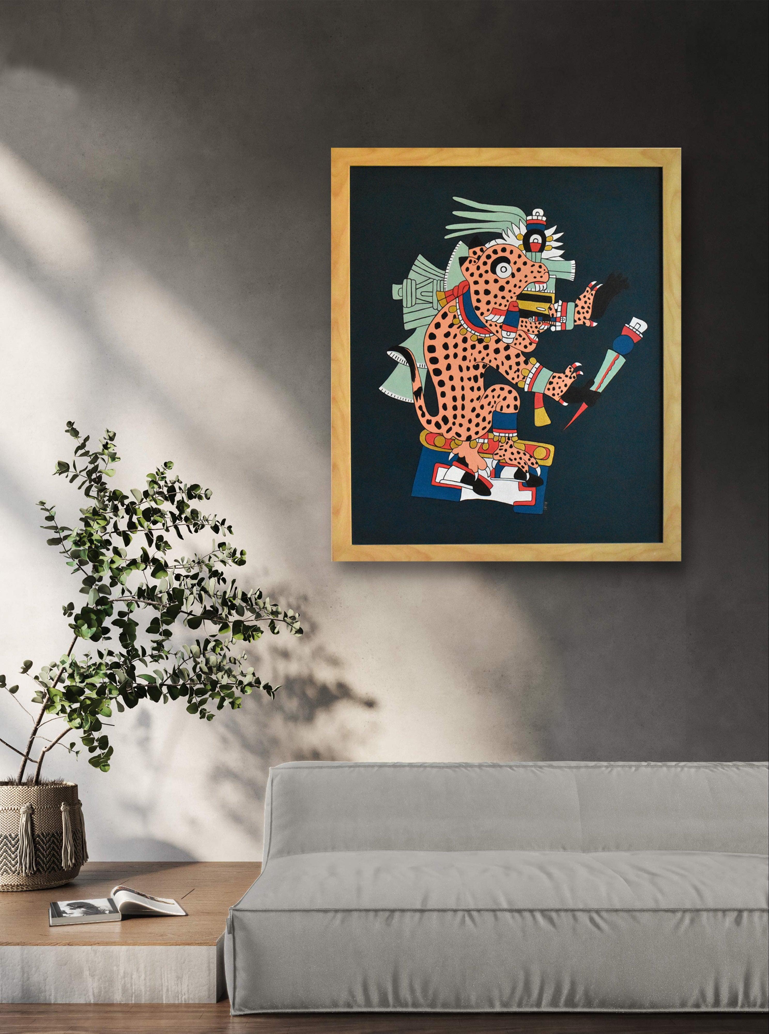 Tepeyollotl by Roti Martínez Unique Acrylic Painting