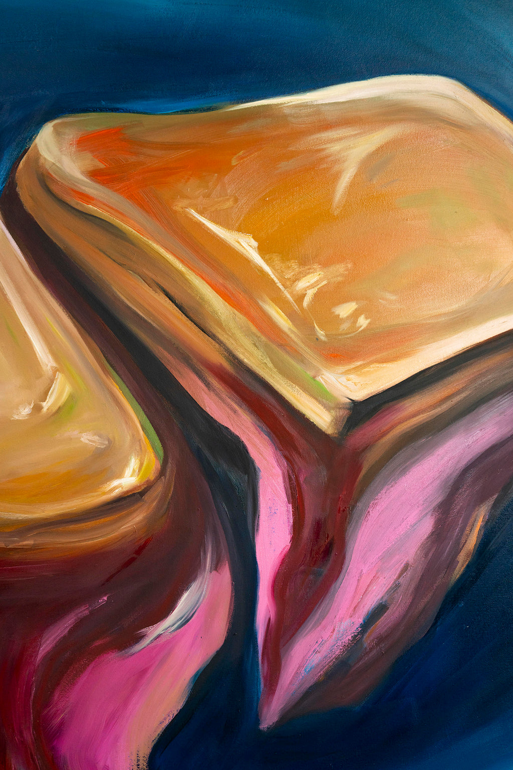 Bacon Butty by Tori Pounds oil and acrylic painting on canvas