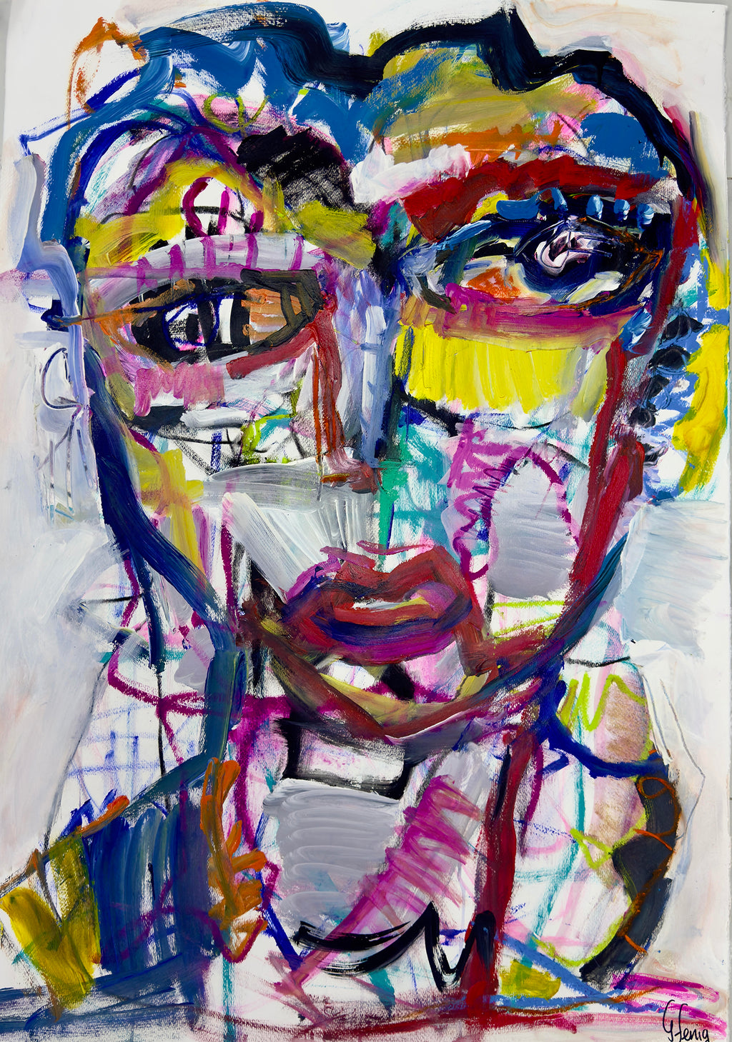 Untitled (I) by Giselle Fenig mixed media artwork on paper